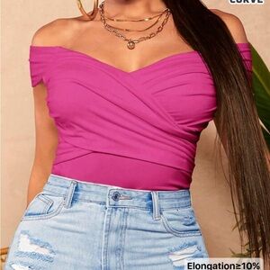 Pink Off-Shoulder Top